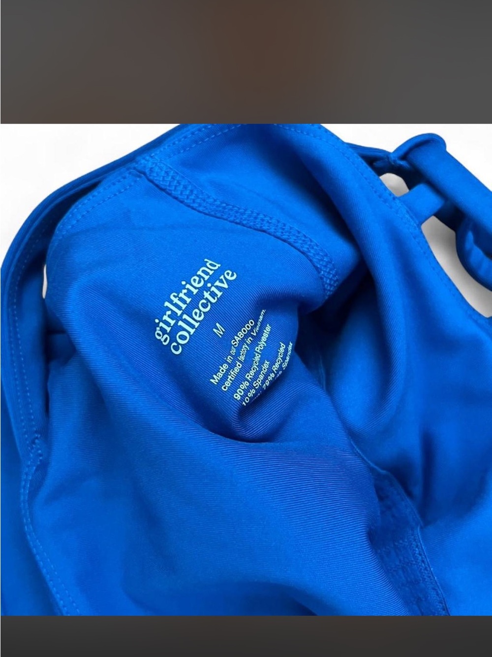 girlfriend collective ultramarine blue Riley Sweetheart skater dress - Picture 6 of 7
